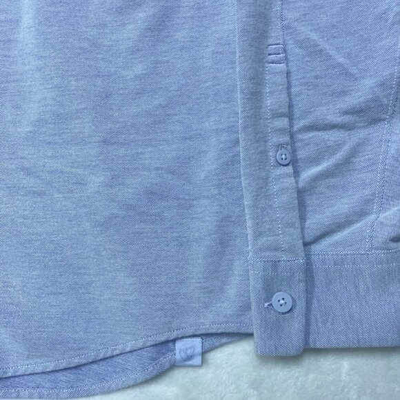 Lululemon Commission Long-Sleeve Shirt Pocket Men's S Blue Minimalist Comfy - Picture 4 of 6